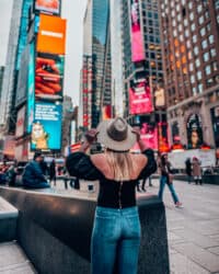 Chicas en Times Square