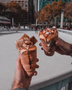 pastry with hot chocolate inside