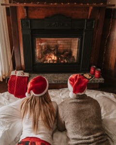 Mirror Lake Inn Bedroom Fireplace