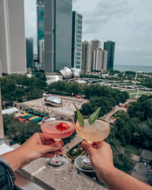 Cheers cocktails at Cindy's Rooftop