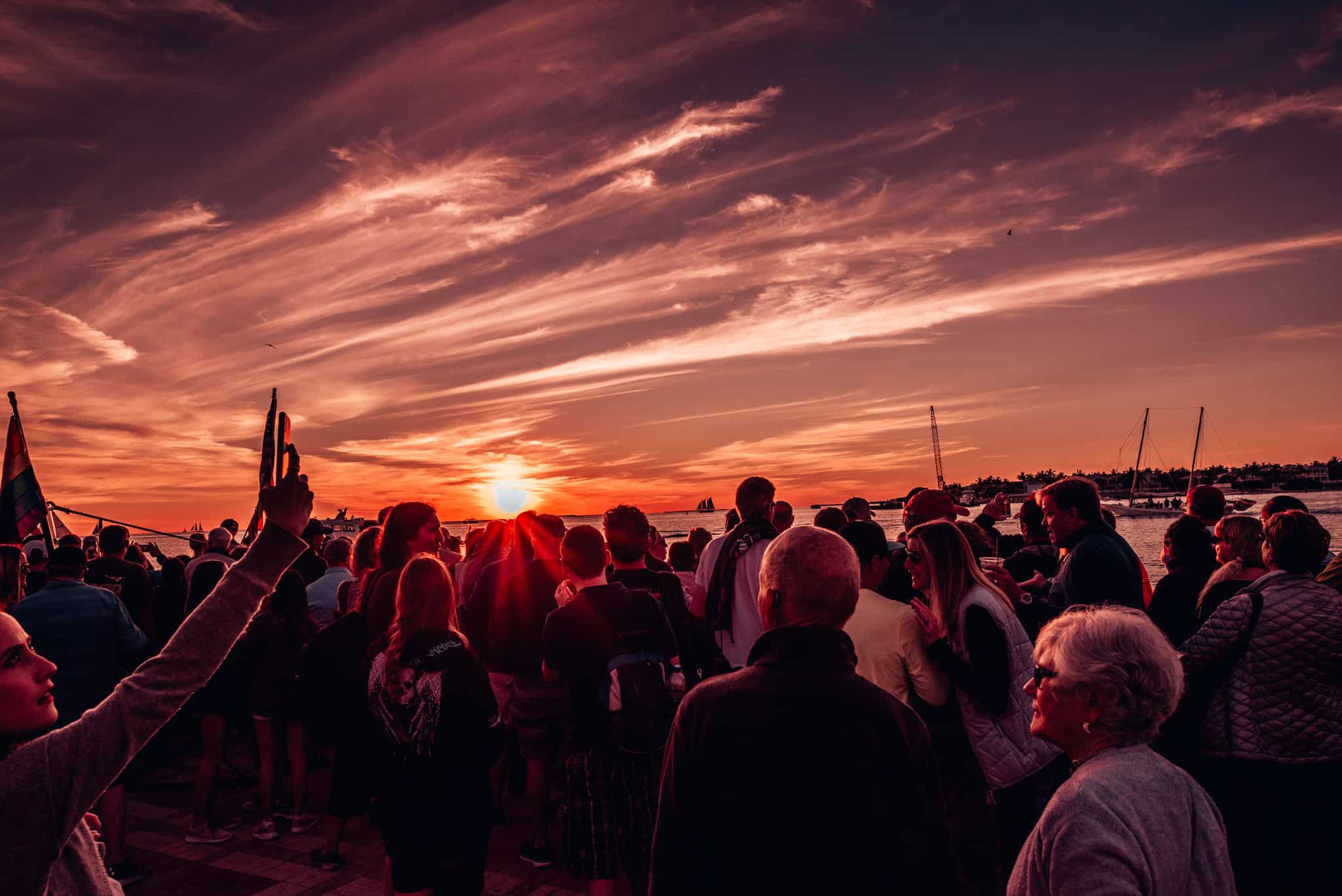 sunset on a pier