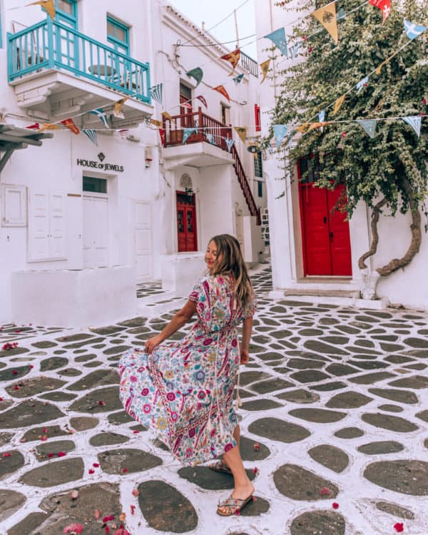 girl dancing in the square 