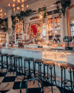 cute bar with stools