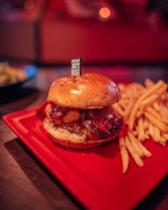 burger and fries