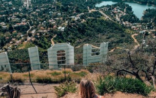 Back of hollywood sign